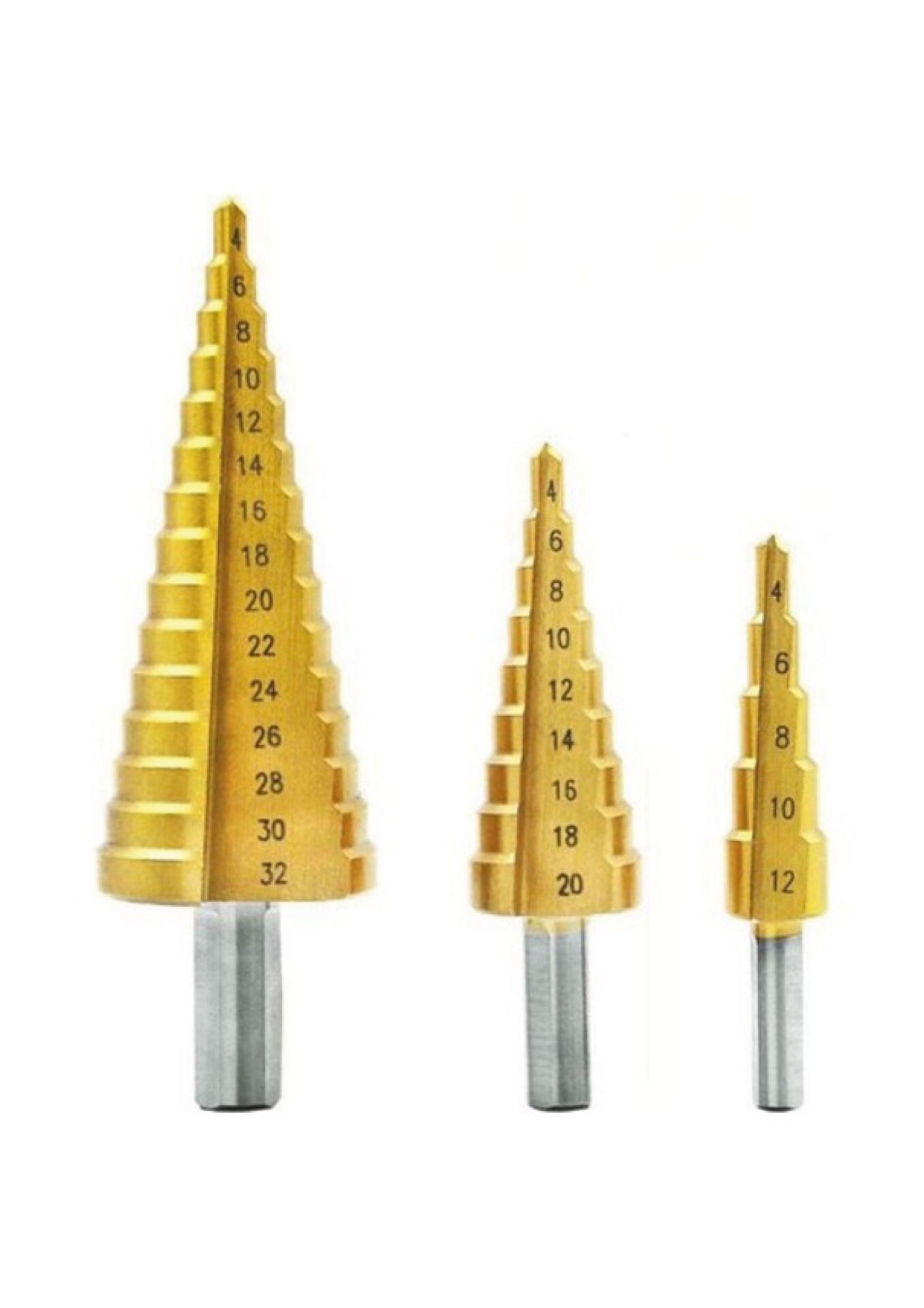 KADEMELİ SAÇ DELME HSS PANÇ BİLİSTERLİ 3LÜ SET (4*12-4*20-4*32) ERA56323 ERATOOL