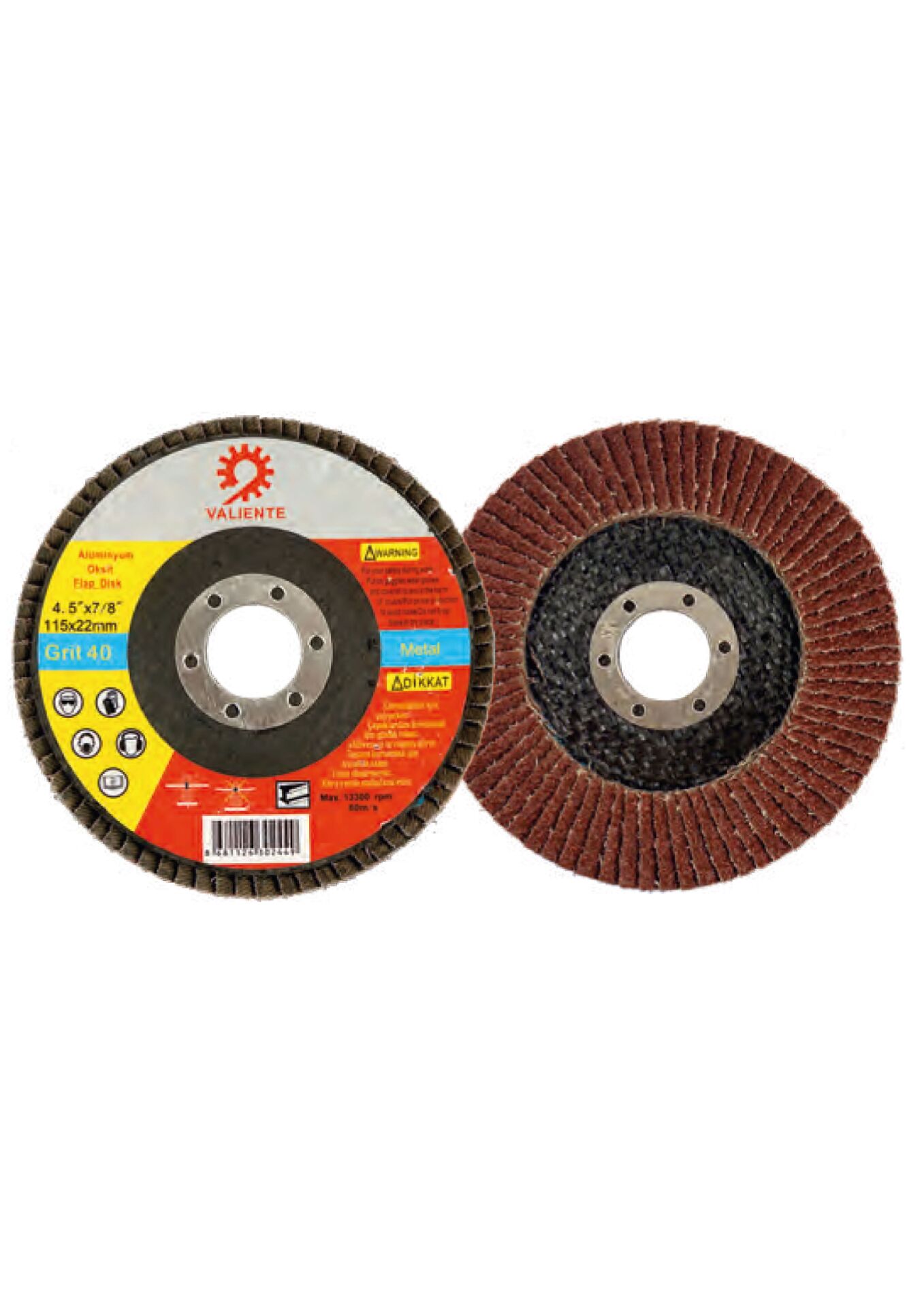 FLAP DİSC ALÜMİNYUM OKSİT 115*22 40 KUM NK VAL15500 VALIENTE