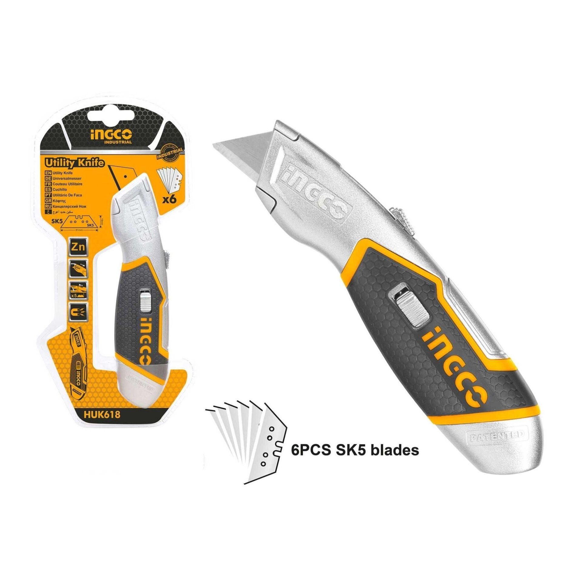 INGCO HUK618 MAKET BIÇAĞI METAL GÖVDE HALICI TİP