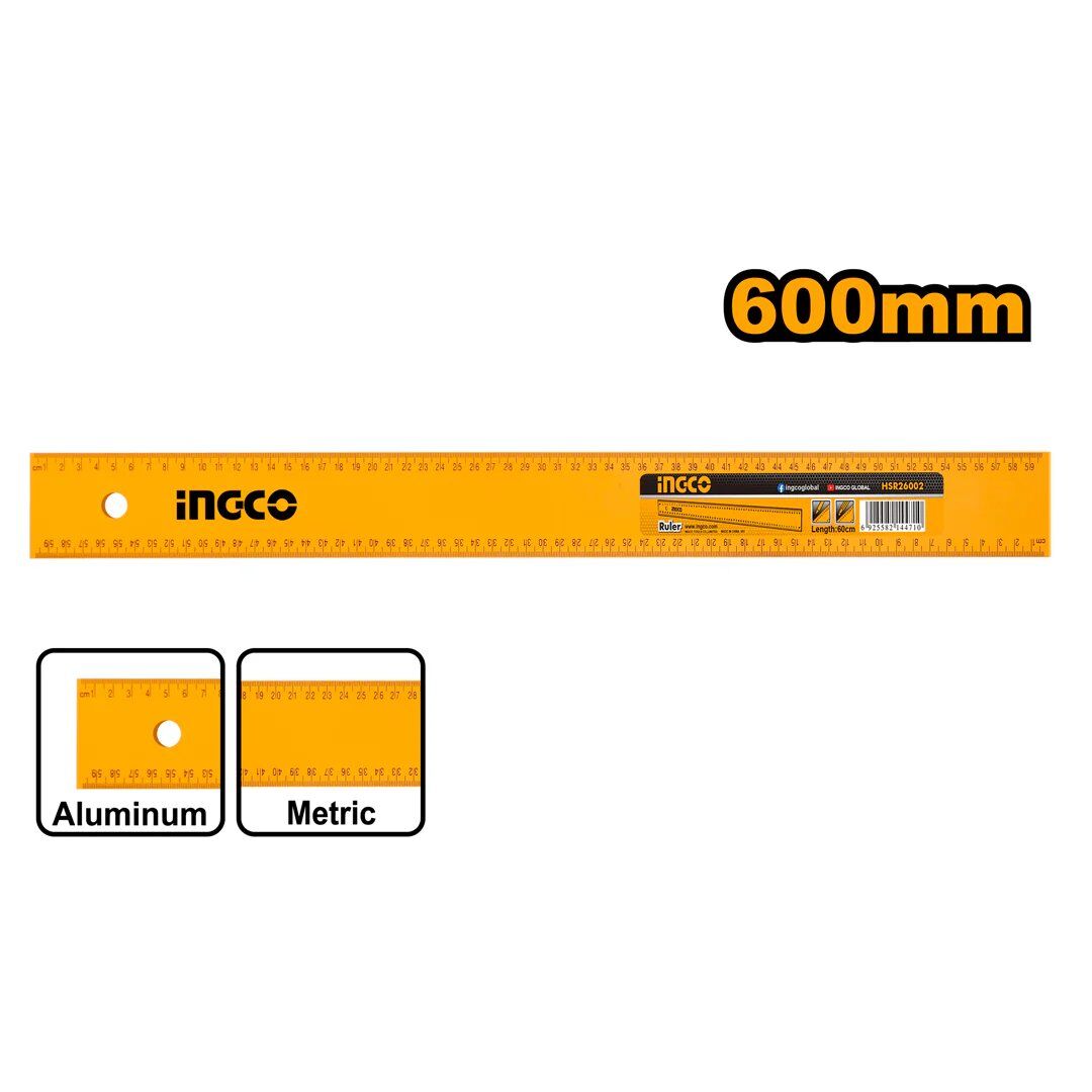 İNGCO HSR26002 ALÜMİNYUM CETVEL 60CM