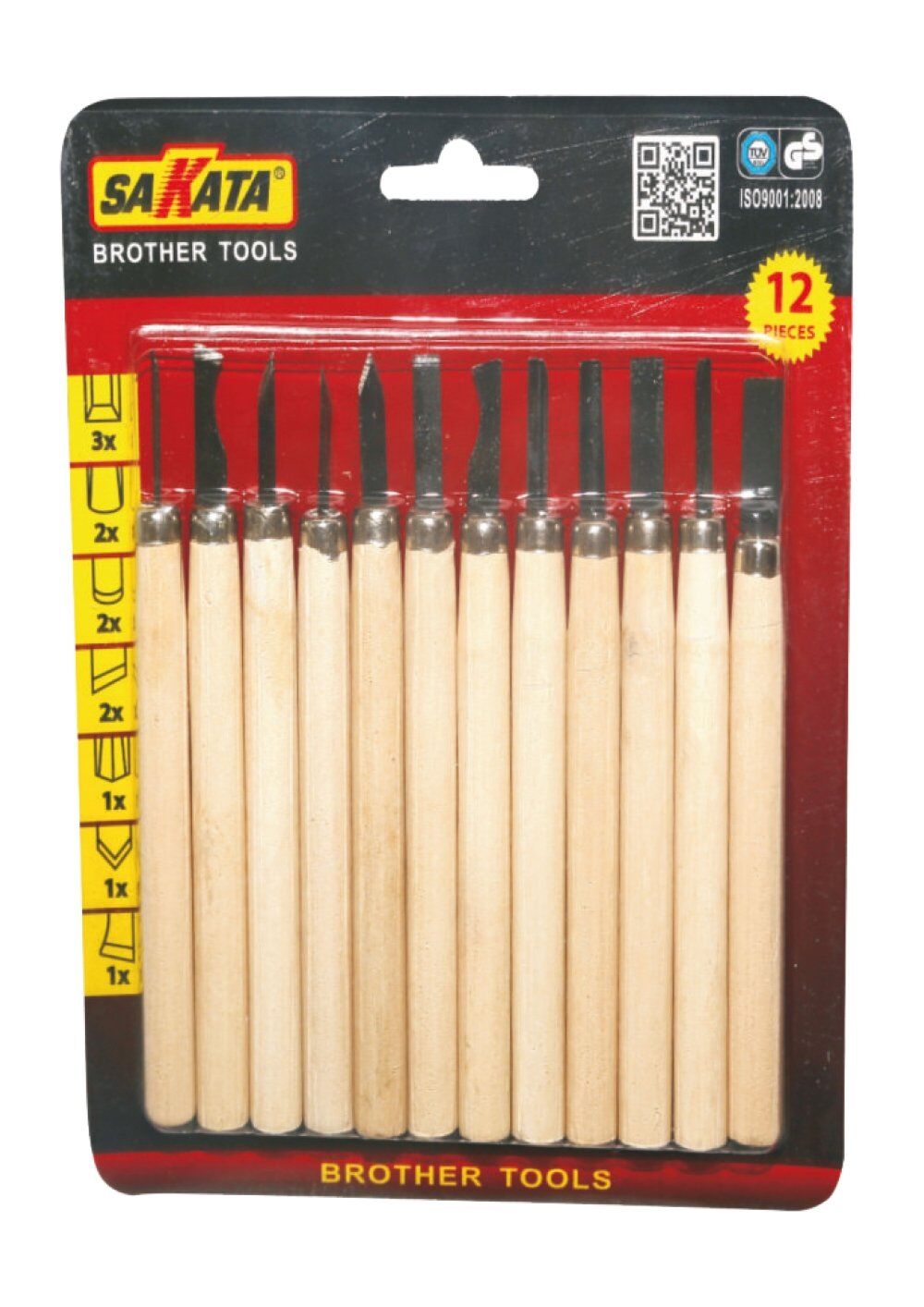 MİNİ AHŞAP OYMA SETİ 12 PARÇA BLİSTERLİ WD1008 SAKATA