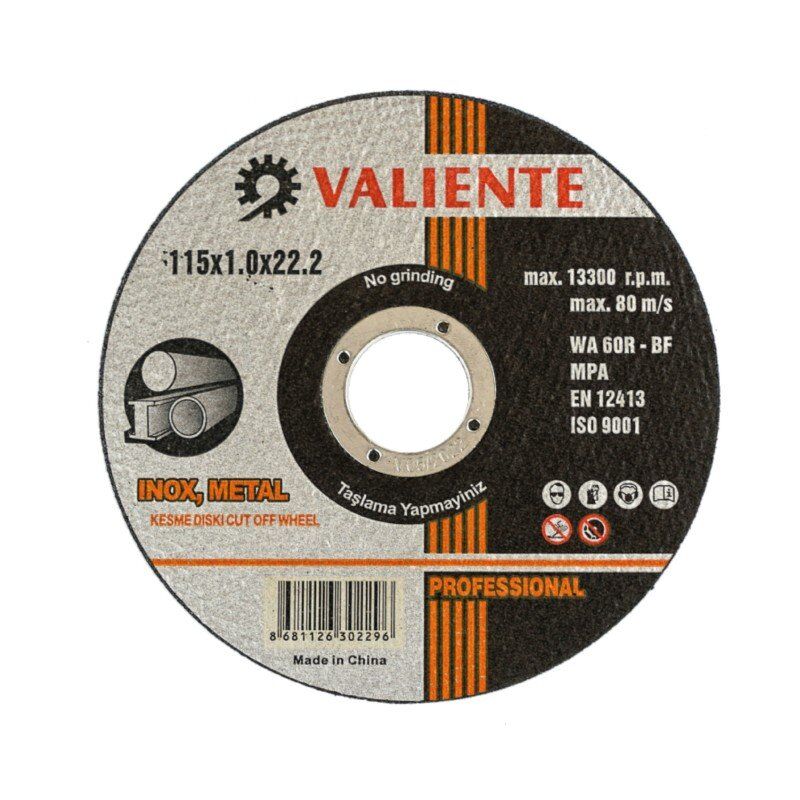 METAL KESME TAŞI 125*1.0*22.2MM INOX VAL16772VALIENTE